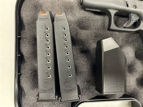 This is the Strike magazine extension adds 2 rounds to your factory Glock 43X / 48 magazine. Its lightweight polymer body offers increased capacity and durability you can count on. ... This fits doublestack 9mm and .40 S&W Glock magazines (G17, G19, G22, G23, etc.). This does not provide any added capacity - hence a +0 extension. Its slim .... 