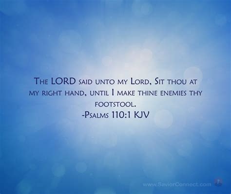 Psalm 110 king james version. Psa 110:2. The L ORD shall send the rod of Your strength out of Zion. Rule in the midst of Your enemies! Tools. Psa 110:3. Your people shall be volunteers. In the day of Your power; In the beauties of holiness, from the womb of the morning, You have the dew of Your youth. 