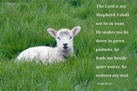 Psalm 23:1-3 - Bible