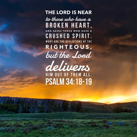 Psalm 34:18 Catholic Bible: The LORD is near to those …