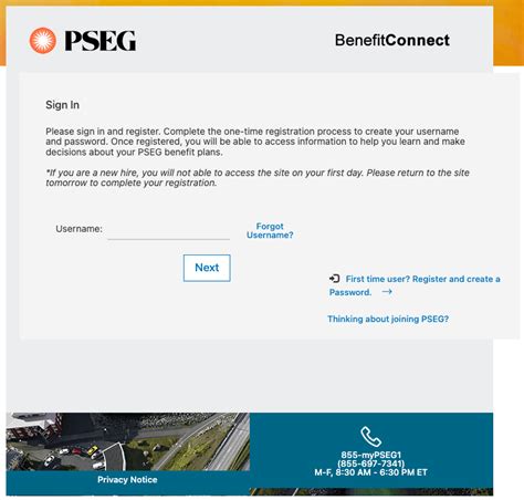 Pseg benefits connect. Please sign in and register. Complete the one-time registration process to create your username and password. Once registered, you will be able to access information to help you learn and make decisions about your PSEG benefit plans. *If you are a new hire, you will not able to access the site on your first day. 