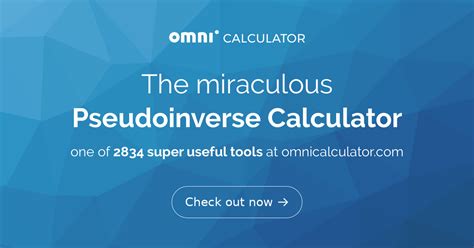 Pseudoinverse Calculator