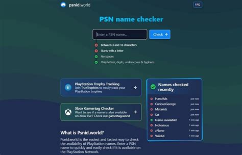 Psn name checker.  If you are interested in creating a Discord server fo...
