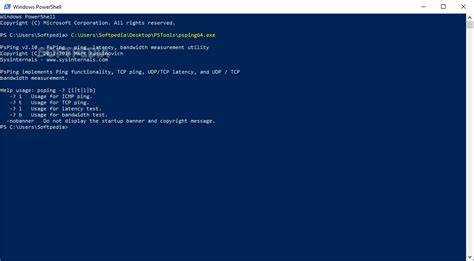 Psping windows. .  ...
