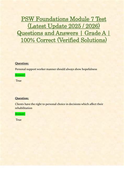 Psw module 7 test answers.  It includes questions about obtaining inform...