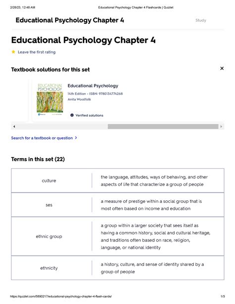 Psych Ch.4 Flashcards Quizlet