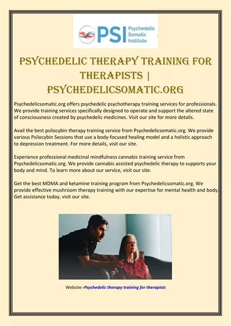 Psychedelic Therapy Training - PTT