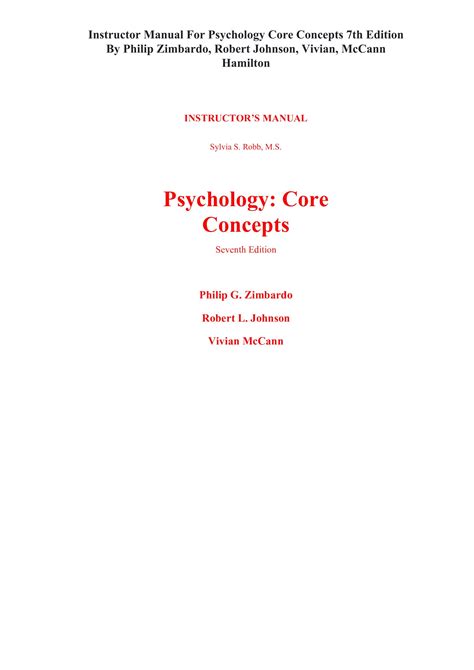 Psychology core concepts 7th edition instructor manual. - Lowes transport managers and operators handbook 2016.