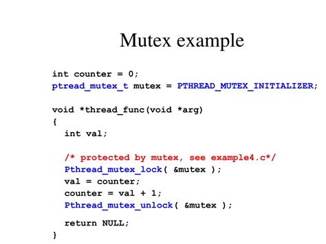 Pthread mutex example.  By the end, By following this guide and understanding each of the o...
