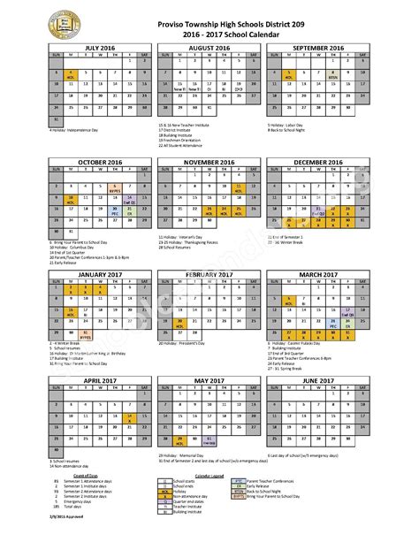 Pths Calendar