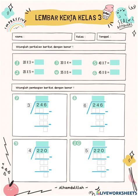 Pts tema 6 kelas 3 Matematika - Liveworksheets