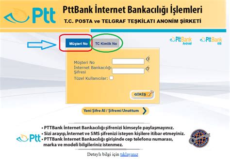 Ptt internet bankacılığı şifre alma