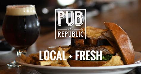 Pub republic. PUB REPUBLIC starstarstarstarstar_half 4.3 - 700 reviews. Rate your experience! $$ • American, Gastropubs, Pet Friendly Hours: 11:30AM - 8:30PM 3120 Lakeville Hwy, … 