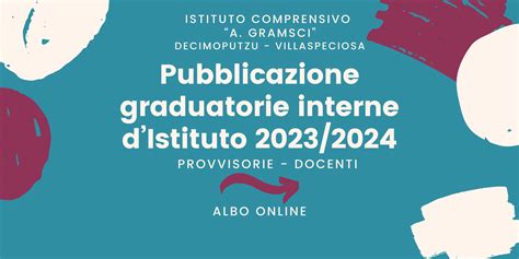 Pubblicazione graduatorie interne d