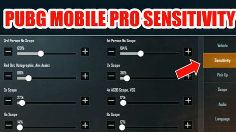 Pubg Mobile Pro Sensitivity Settings For Ios And Android Devices