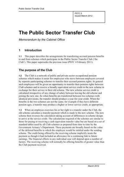 Public Sector Transfer Club - Civil Service Pension Scheme