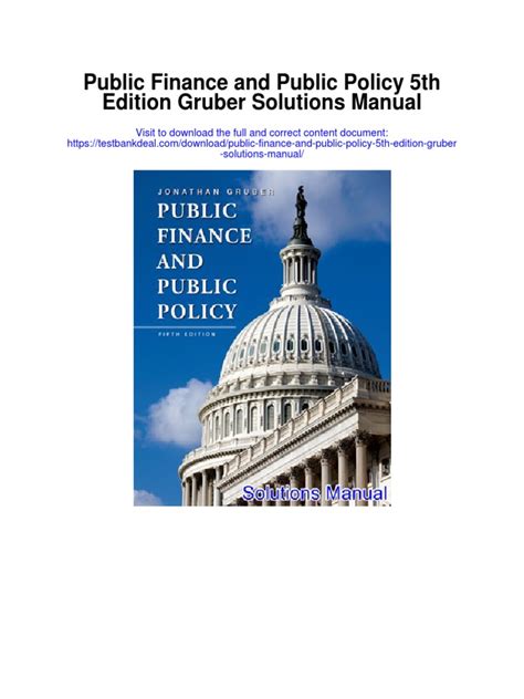 Public finance and public policy gruber solutions manual. - Bizerba 38 bread slicer service manual.