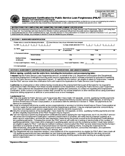 Public service loan form. They do this using a simple form created specifically for this purpose, the PSLF Form, which requires the employer to confirm the past or ongoing employment. 