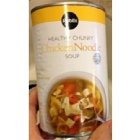 Publix chicken noodle soup. Simply mix the condensed soup with 1 can of water and microwave on high for 2.5 to 3 minutes in a covered microwave-safe bowl, or heat in a pot on the stove, stirring occasionally. Each 10.75 oz recyclable can contains about 2.5 servings of microwave soup and features a non-BPA lining. From Chicken Noodle to Cream of Mushroom and everything in ... 