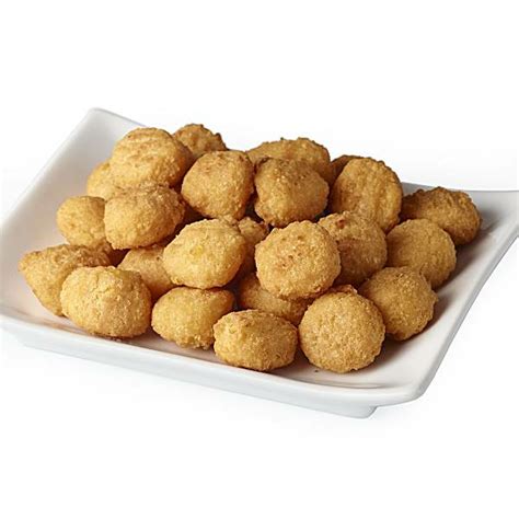 Publix corn nuggets. Product details. Crisp and tasty pieces of popcorn chicken. Served fresh chilled with a side choice of sauce. Serves 10. 520 Cal/Serving. Sauce 30 Cal - 80 Cal/TBSP. Served Fresh Chilled. 24 Hours Advance Notice Required. If the item is needed sooner, please call your Publix store. 