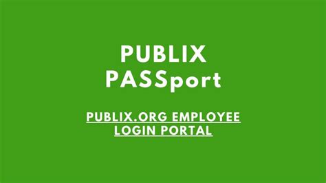 This video walks you through the step by step process of how to log into your publix passport employee account. . 