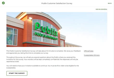 Rev. 11/15/2023 PUBLIX CUSTOMER VOICE SURVEY SWEEPSTAKES Spring 2024 OFFICIAL RULES 1. NO PURCHASE NECESSARY TO ENTER OR WIN. The Publix Customer Voice. 