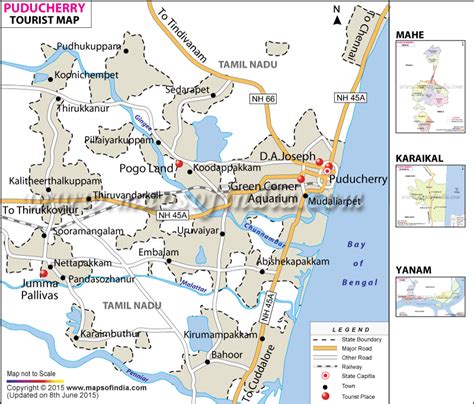 Puducherry Tourist Map Travel & Tourism Guide Pondicherry