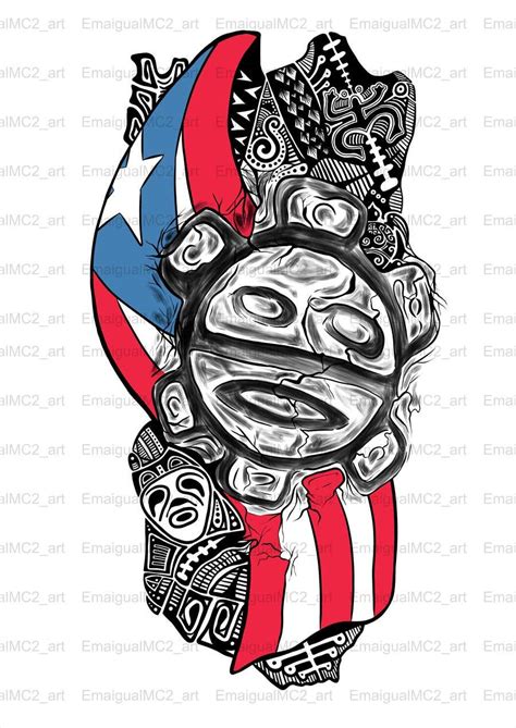 Taino Tattoos . Taino symbols are unique designs that have been used by the Taino people of the Caribbean Islands for centuries. These symbols can be seen in a variety of art forms, such as tattoos, pottery, and carvings. ... Even today, the Puerto Rican coqui and other Taino symbols are used to celebrate and honor their legacy.. 