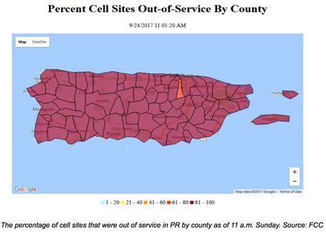 Puerto rico power outage map. Two-thirds of Puerto Rico out of water service. Water service was cut to more than 837,000 customers – two thirds of the total on the island – because of turbid water at filtration plants or ... 