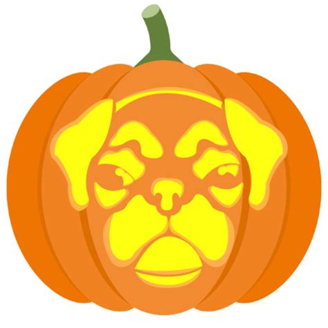 Pug Pumpkin Carving Template