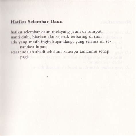 Puisi sapardi djoko damono tentang cinta. Cara jitu main slot.