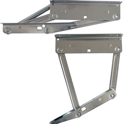 Pull down rack hinges. Description. These hinges are perfect for use on pull-down racks designed to fit underneath wall cabinets for space saving convenience. Keep cookbooks, tablets, knives, phones, or note and message racks at eye level, up and out of work space and spills. Includes the swing down hinges only, rack or tray shelf not included. 