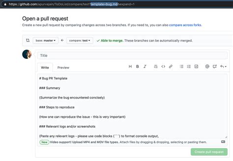 Pull request template DEV Community