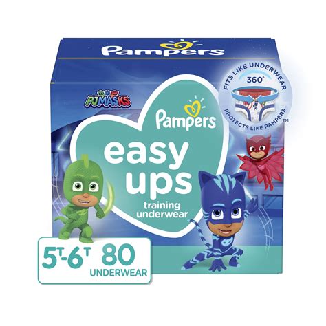 This item Pampers Easy Ups Pull On Training Pants Girls and Boys, 5T-6T (Size 7), 2 Month Supply (2 x 84 Count) with Sensitive Water Based Baby Wipes, 12X Pop-Top Packs (864 Count) Pampers Easy Ups Pull On Training Pants Girls and Boys, Size 6 (4T-5T), 104 Count, ONE MONTH SUPPLY with Baby Wipes Sensitive 6X Pop-Top Packs, 336 Count (Packaging .... 