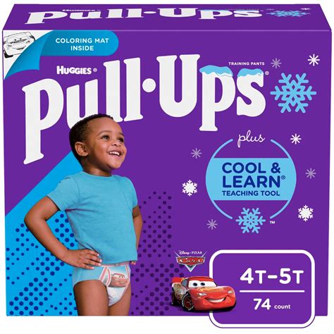 Pull ups training pants. Pull-Ups Boys’ Potty Training Pants: 99 toddler training pants, size 4T-5T (99 training underwear total); product and packaging may vary from image shown ; Made with soft and breathable materials for comfortable wear; refastenable sides for fast changes, even on the go 