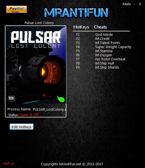 Pulsar Lost Colony Trainer MrAntiFun, PC Video Game Trainers, …