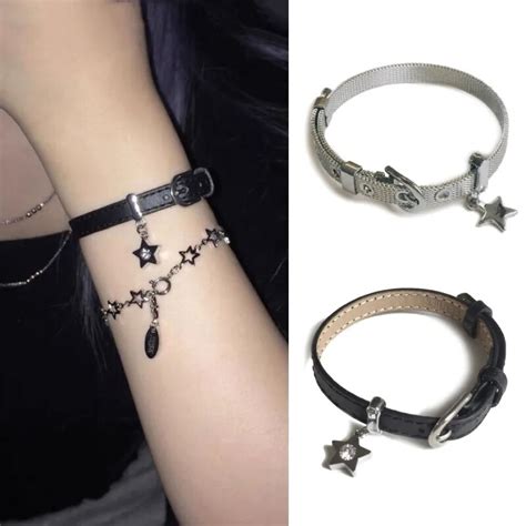 Pulsera de estilo Punk para hombre y mujer, brazalete Retro …