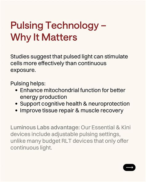 Pulsing uv.  The Luminous Labs Essential now features a pulsing setting at ...