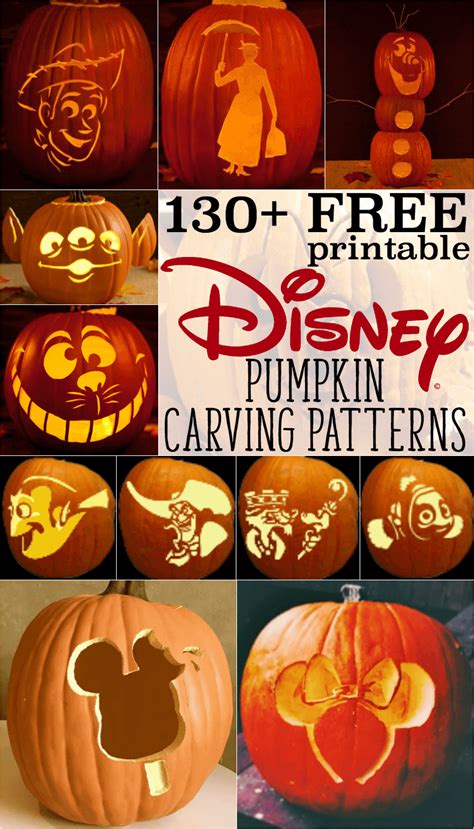 Pumpkin Carving Disney Templates