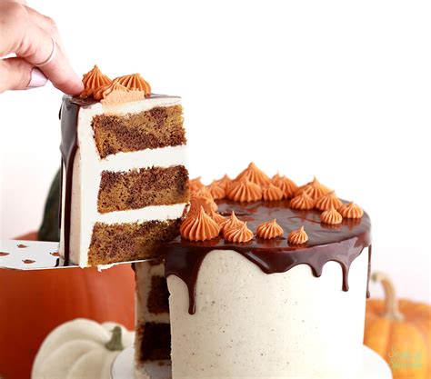 Pumpkin Chocolate Marble Cake with Brown Butter Frosting