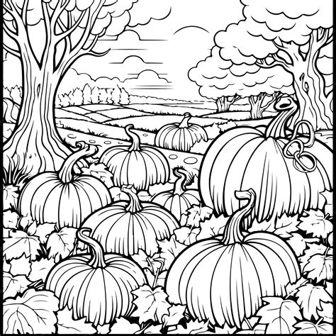Pumpkin Patch Coloring Pictures