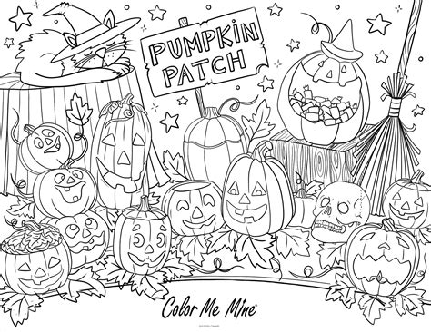 Pumpkin Patch Coloring Shee