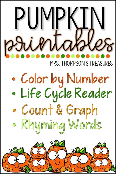 Pumpkin Time! Classroom Freebies