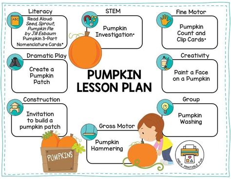 Activities References This lesson plan introduces preschoolers to the pumpkin plant and how it grows. They will see how a pumpkin plant develops from a seed, how it flowers and produces a large round orange fruit. …. 
