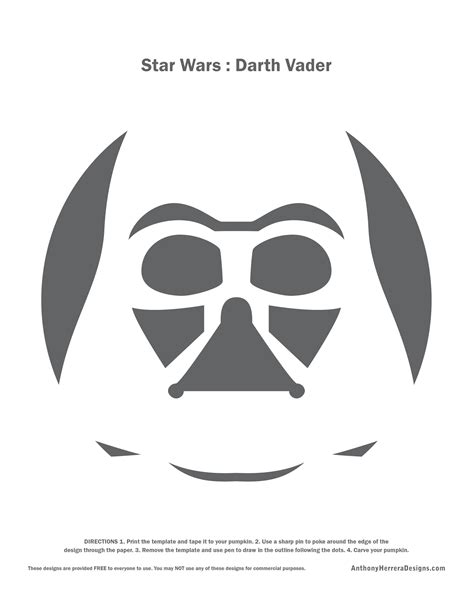 Darth Vader Mask What better pumpkin stencil than one of the most notorious villains of all time. Boba Fett Pumpkin Stencil. Trace stencil through the paper on pumpkin and press hard to leave marks for cutting. Graphite pencil A4 paper eraser color markers and. Jabba Pumpkin Stencil.. 