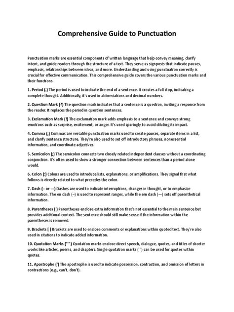 Punctuation pauses and breaks answer key.  This comprehensive guide to punctuation will ans...