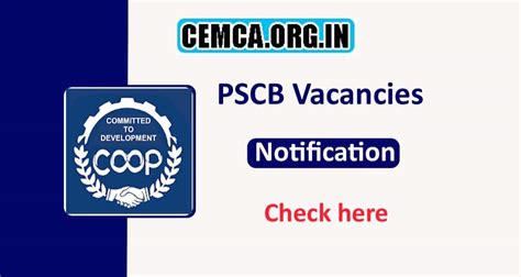 Punjab State Cooperative Bank PSCB Recruitment 2024: …