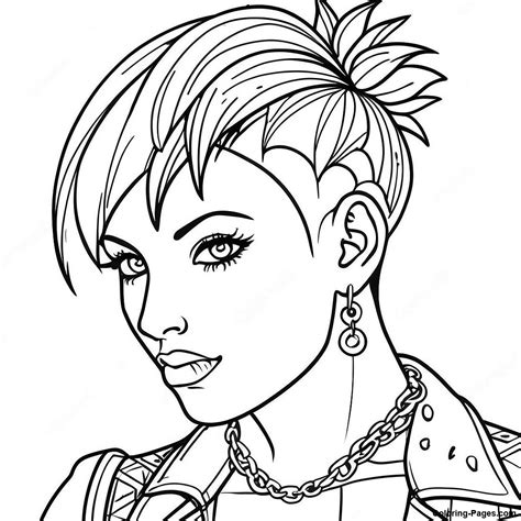 Punk Goth Coloring Pages