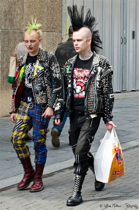 Punk era fashion. Punk first emerged in the mid 1970s in London as an anarchic and aggressive movement. About 200 young people defined themselves as an anti-fashion urban youth ... 