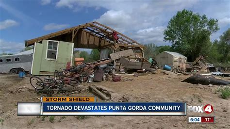 Punta gorda tornado yesterday. The NWS issued a tornado warning for Port Charlotte and Punta Gorda until 3:30 a.m. as the system rapidly moved north. ... The storm will give way to a front on Monday, with temperatures forecast ... 